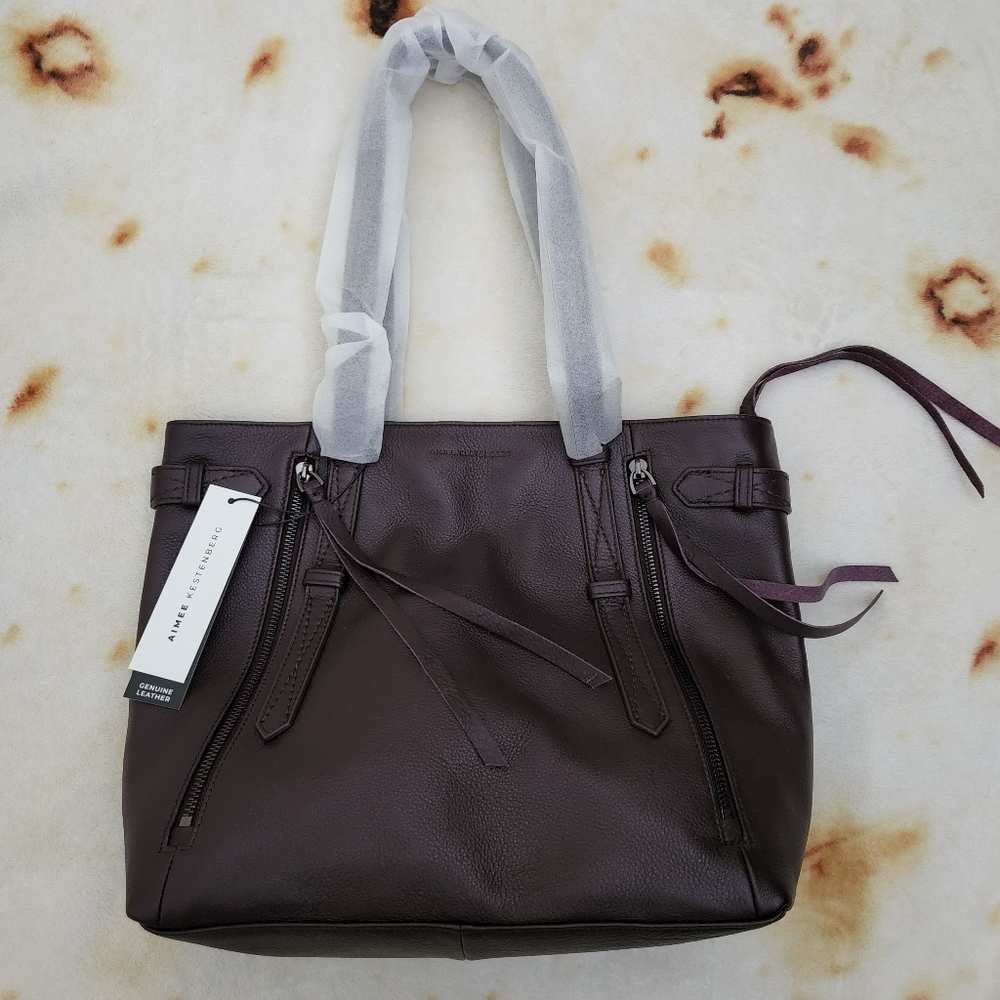 NEW Aimee Kestenberg City Slicker Tote, Merlot